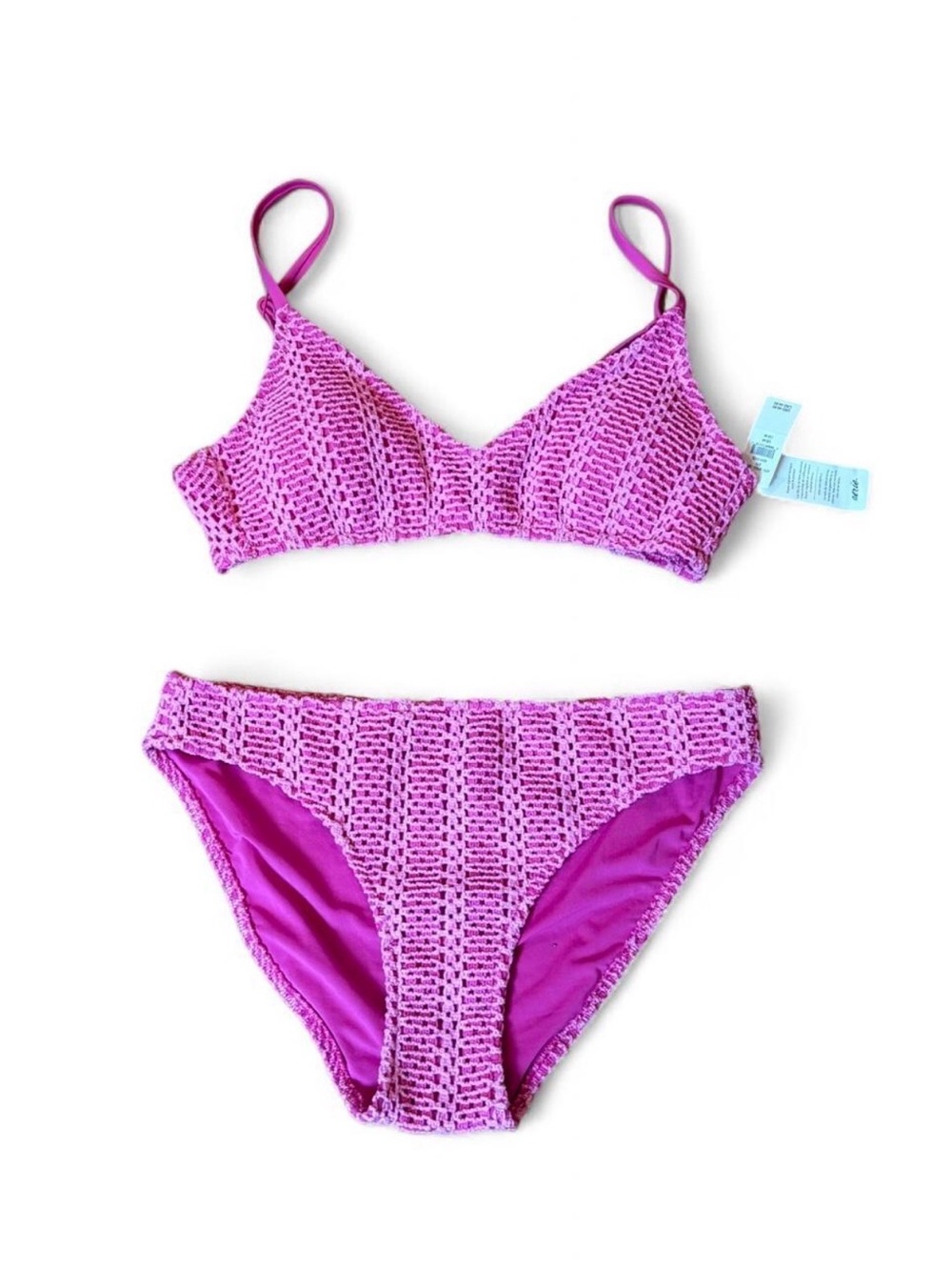 Aerie Crochet Bikini Set NWT Pink Size Medium